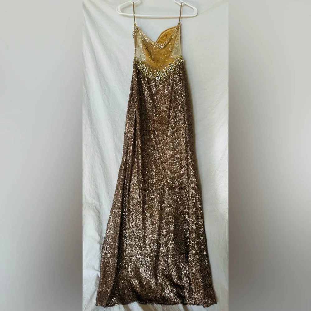 Jump Apparel Wendye Chaitin
Strapless Party Maxi Sequin Dress Sz 1/2 - Picture 4 of 13